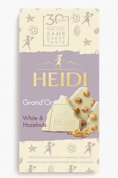 Шоколадка Heidi Grand`Or White&Hazelnuts білий з фундуком 100 гр НФ-00014702 фото