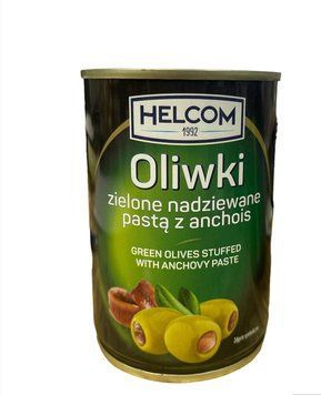 Оливки зелені Helcom з анчоусом 280 гр жб НФ-00009021 фото